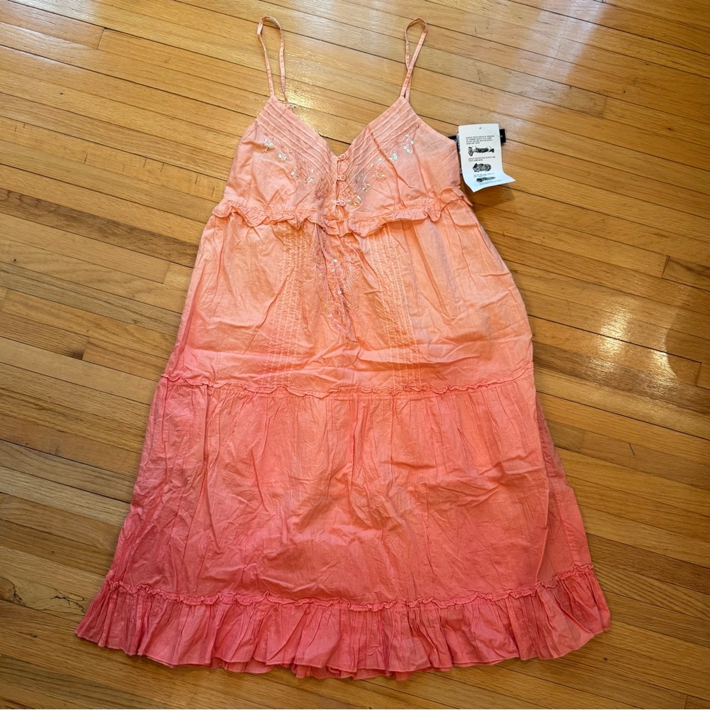 Coral Ombre Sundress L NWT